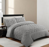 Deluxe Pinch Pleated Bedding Set – 100% Microfiber Comfort | Includes Pillowcases