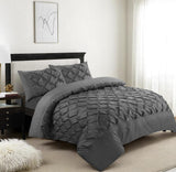 Deluxe Pinch Pleated Bedding Set – 100% Microfiber Comfort | Includes Pillowcases
